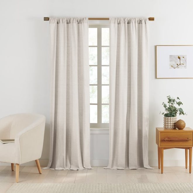 Yarn Dyed Chambray Organic Cotton Window Curtain