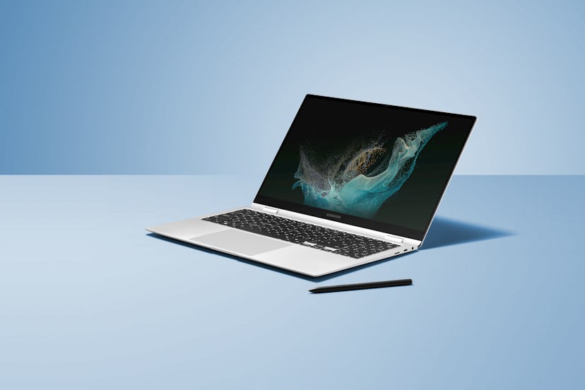 The Galaxy Book 2 Pro 360 (15.6-inch) in silver.