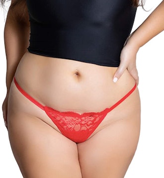 Yandy Plus Size Sheer Low Waist G-String