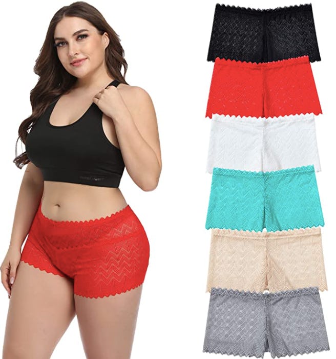 Wemoven Lace Boyshort Underwear (6-Pack)