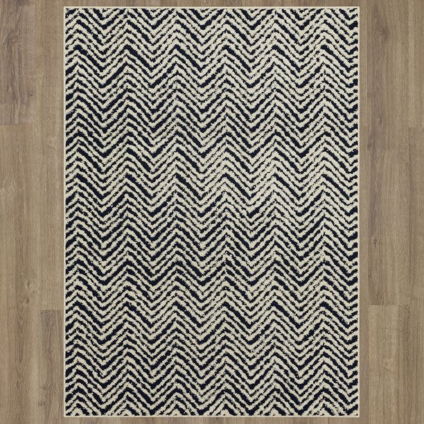 Chevron Striped Textured Indoor Area Rug, 5&rsquo;x7'
