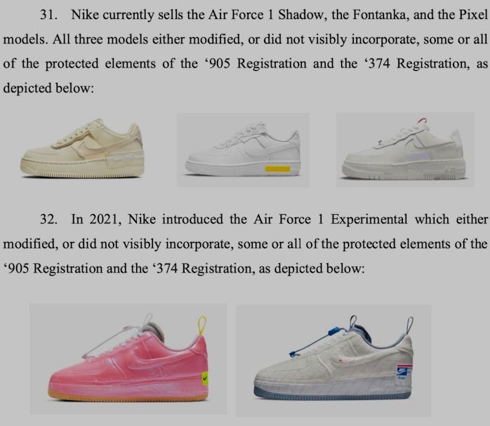 US District Court, Nike v John Geiger Co