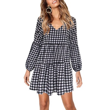 Cosonsen Printed Longsleeve Dress