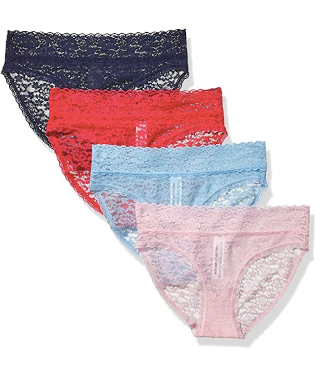 Amazon Essentials Lace Bikini Brief Underwear (4-Pack)