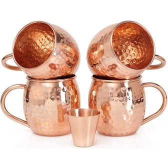 Willow & Everett Moscow Mule Copper Mugs (Set of 4)