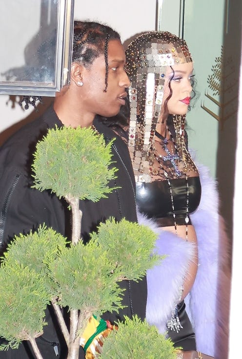 Rihanna and ASAP Rocky going to the Gucci show at Milan Fashion Week 