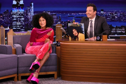 THE TONIGHT SHOW WITH JIMMY FALLON -- Episode 1601 -- Pictured: (lr) Actress Tracee Ellis Ross ...