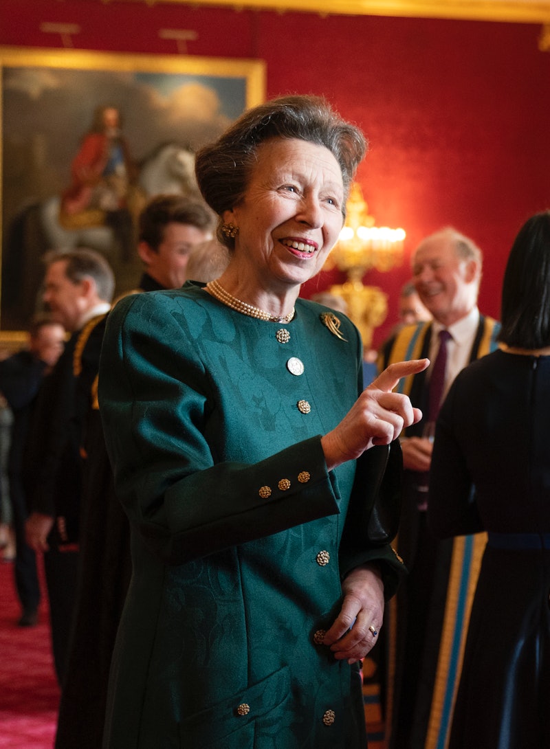 Princess Anne making a royal appearance in February 2022