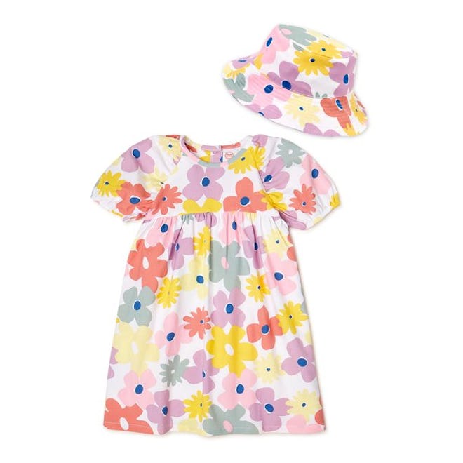Baby and Toddler Dress Set With Hat