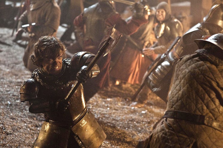 Peter Dinklage stars as Tyrion Lannister in the Game of Thrones episode “Blackwater.”