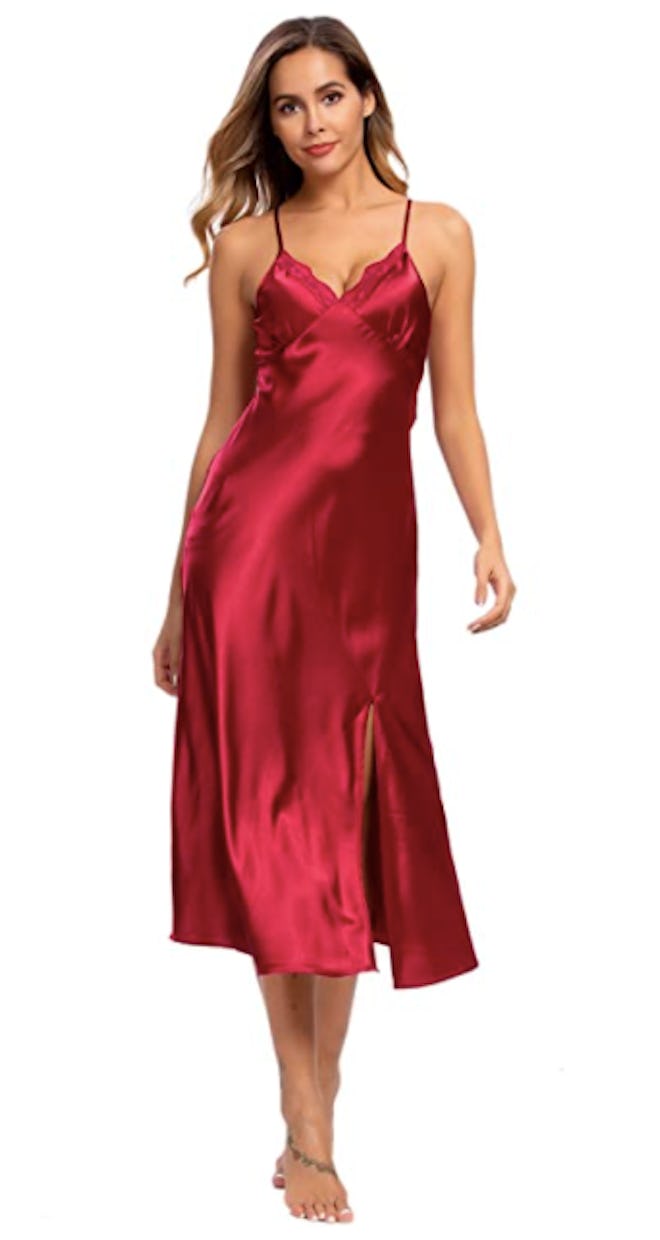 ALCEA ROSEA V Neck Lace Nightgown