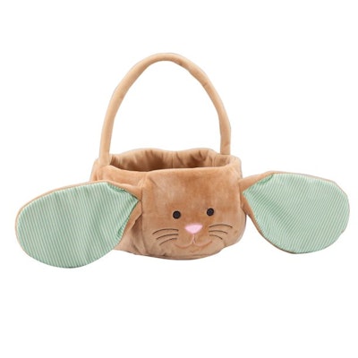 Plush Brown Bunny Easter Basket