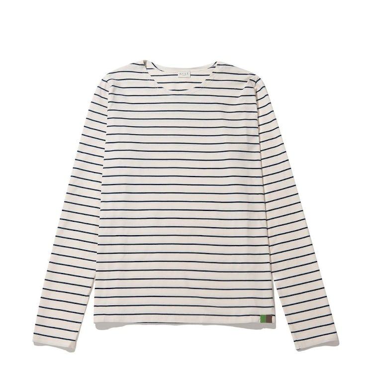 maternity wardrobe long striped t-shirt