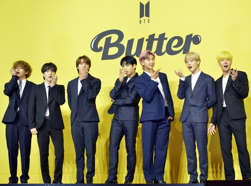 BTS at their "Butter" release, ahead of Nordstrom's BTS merch collection launch.