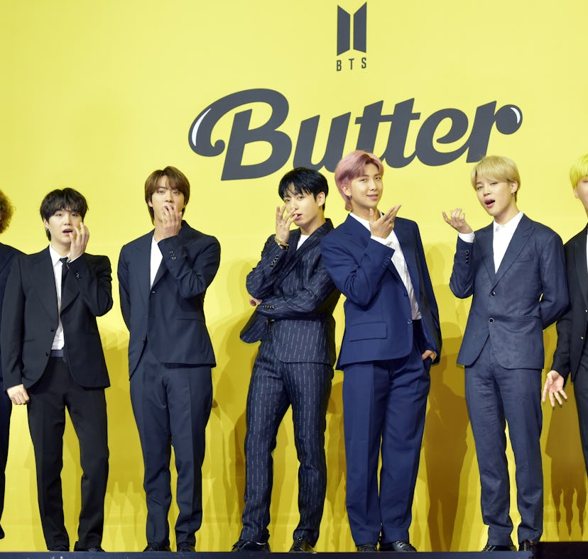 BTS at their "Butter" release, ahead of Nordstrom's BTS merch collection launch.