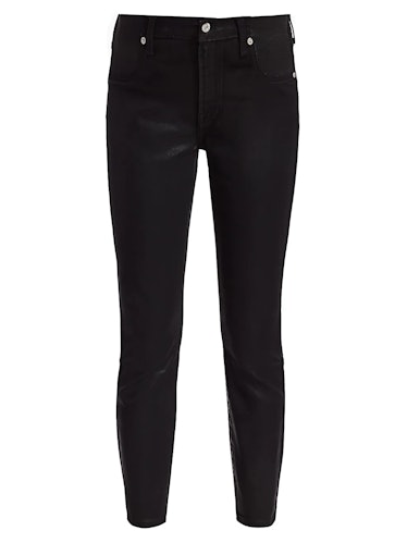 maternity wardrobe 7 For All Mankind black coated maternity jeans
