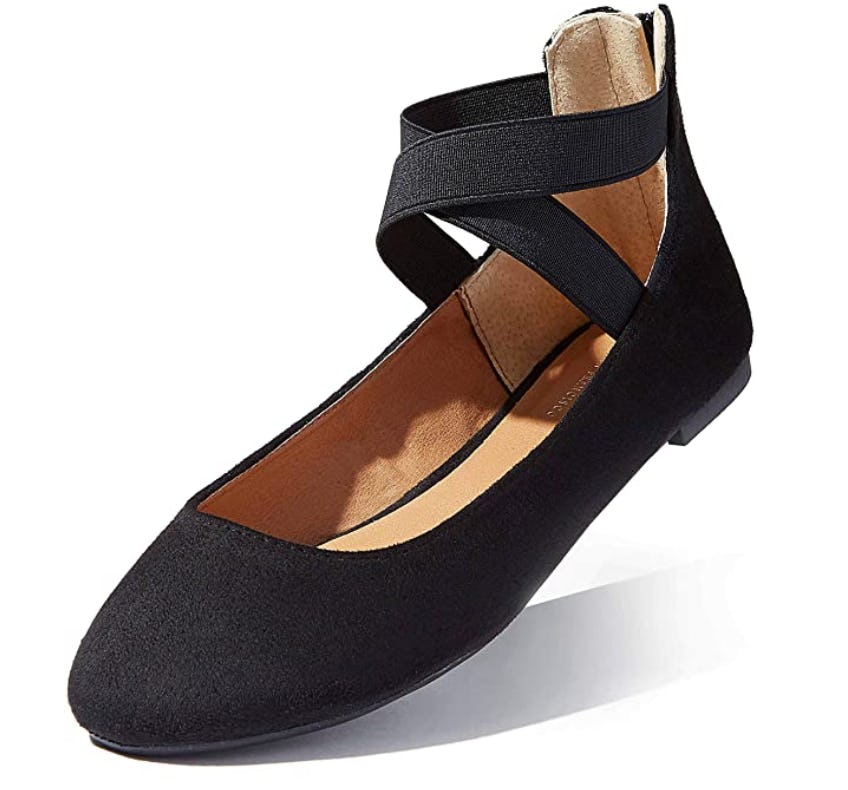DailyShoes Women&rsquo;s Ankle Strap Slip-On Flats