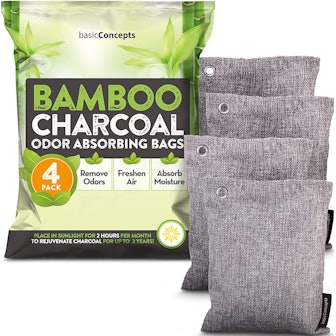 BASIC CONCEPTS Charcoal Odor Absorber Bags (4 Pack)