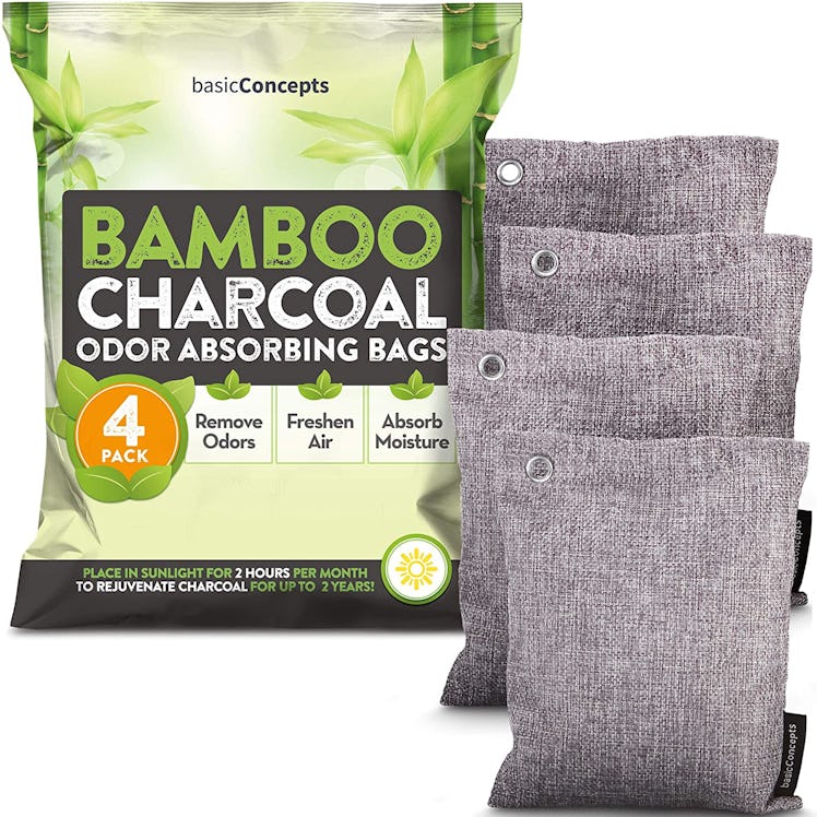 BASIC CONCEPTS Charcoal Odor Absorber Bags (4-Pack)