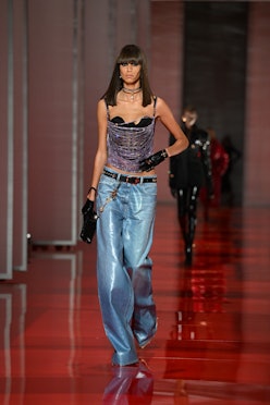 Versace introduces Greca Goddess top handle bag