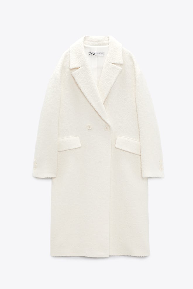 Zara off-white wool coat.