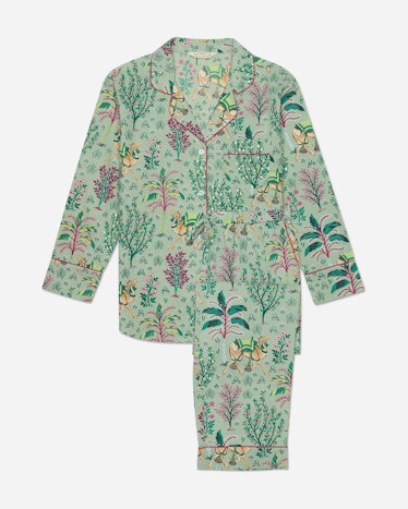 maternity wardrobe printed cotton pajama set