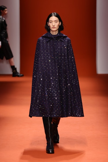 A model walks the runway at the Tod's fashion show during the Milan Fashion Week Fall/Winter 2022/20...