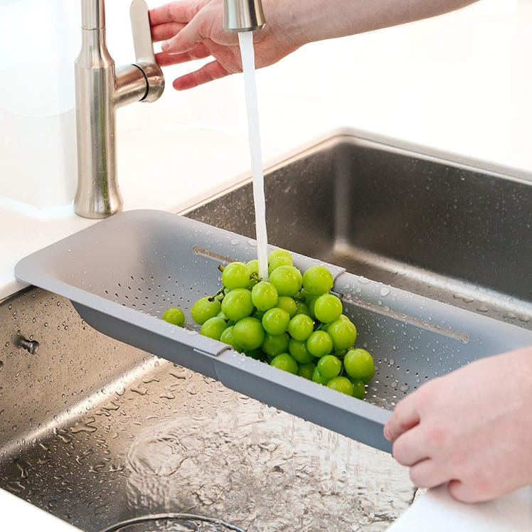 BLUE GINKGO Over the Sink Colander 