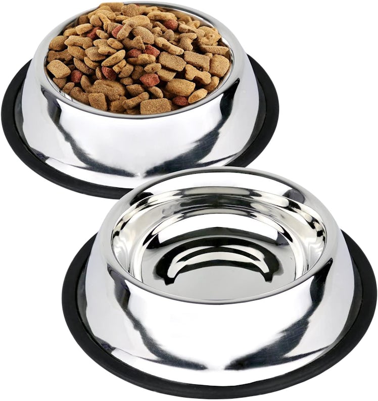 EZ Trading LLC Stainless Steel Dog Bowls (2-Pack)