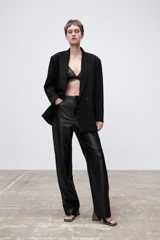 Zara, Pants & Jumpsuits, Zara Brown Leather Pants
