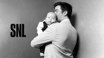 John Mulaney's baby son was the topic of discussion during his Feb. 26 'SNL' episode. Photo via NBC
