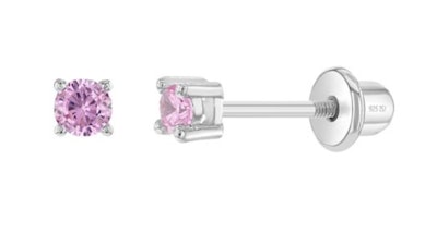Pink Earrings are great hypoallergenic earrings with safety backs