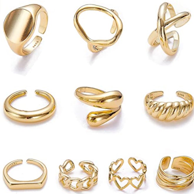 MOROYA Gold Rings Set