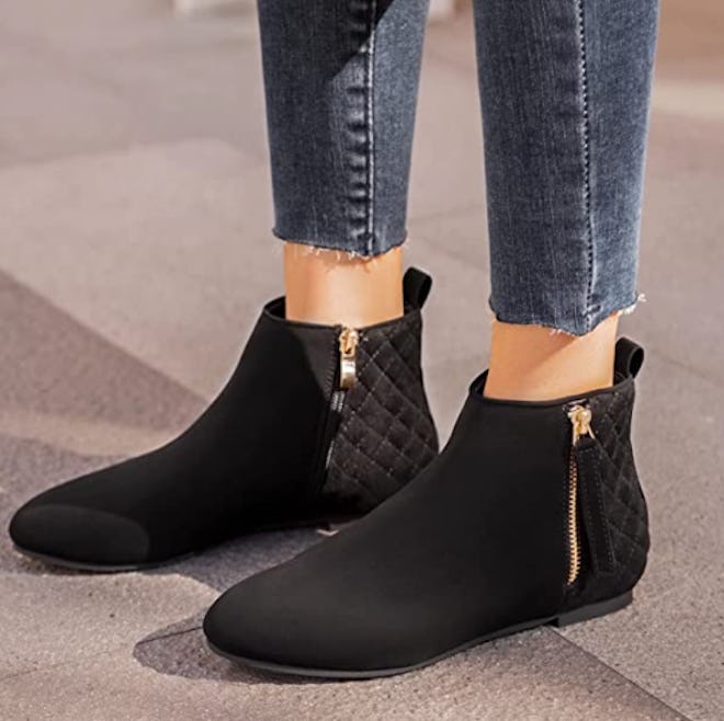 MaxMuxun Flat Ankle Boots