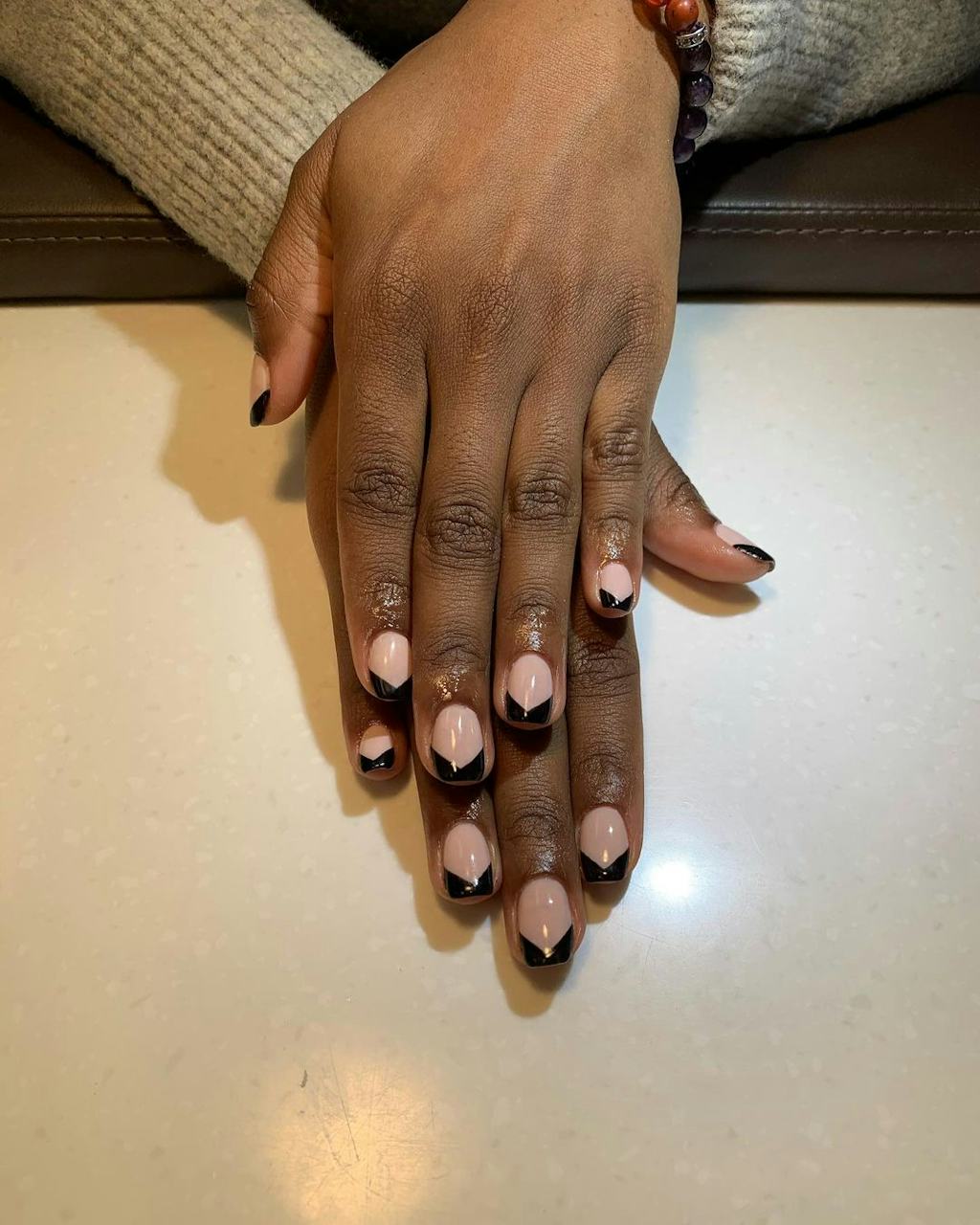 7 Black French Tip Nail Designs To Try For An Edgy Spring Manicure