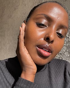 exfoliating serums model with bare glowing skin