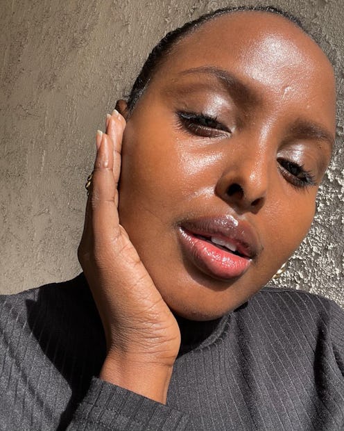 exfoliating serums model with bare glowing skin