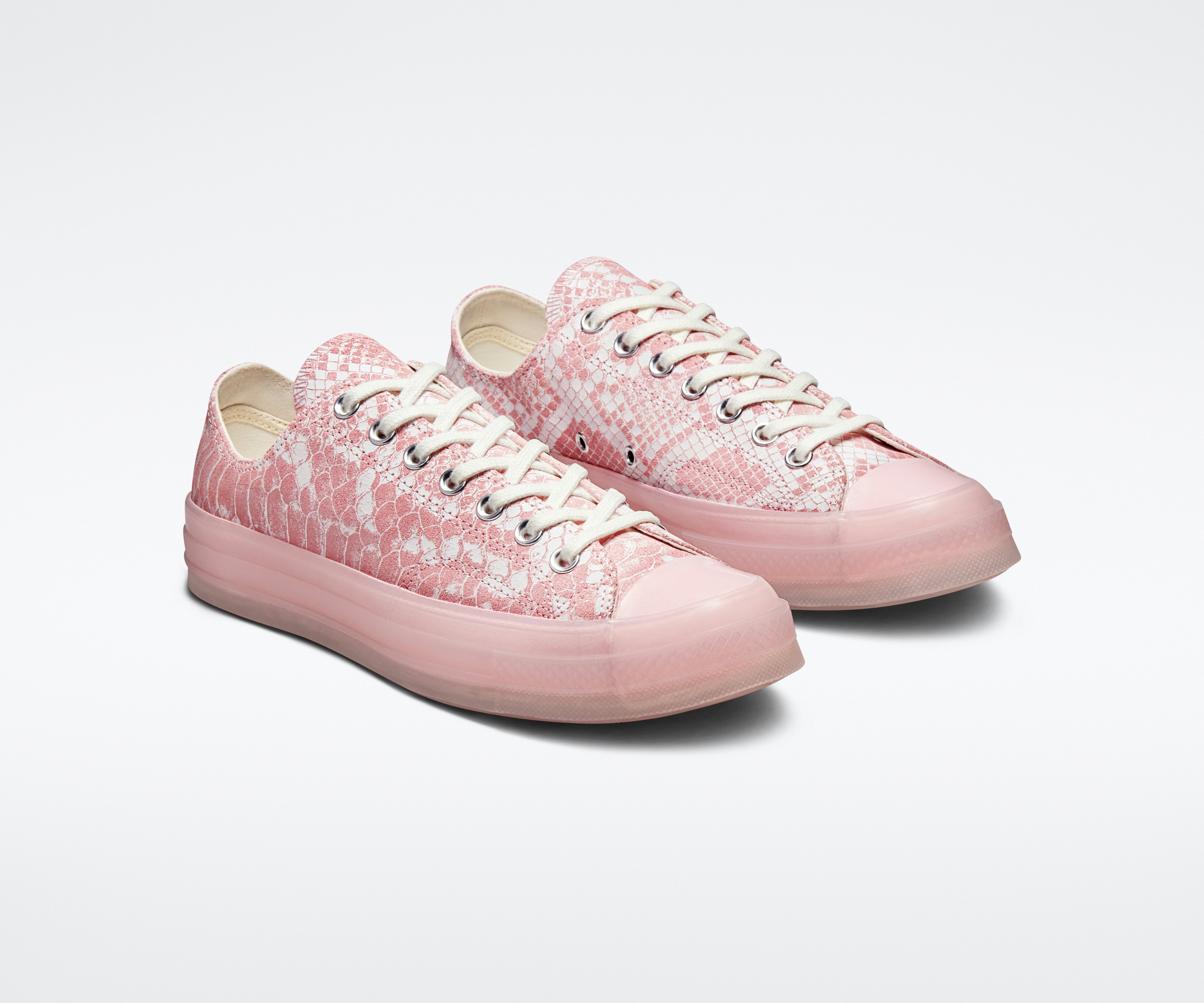 pink snakeskin converse