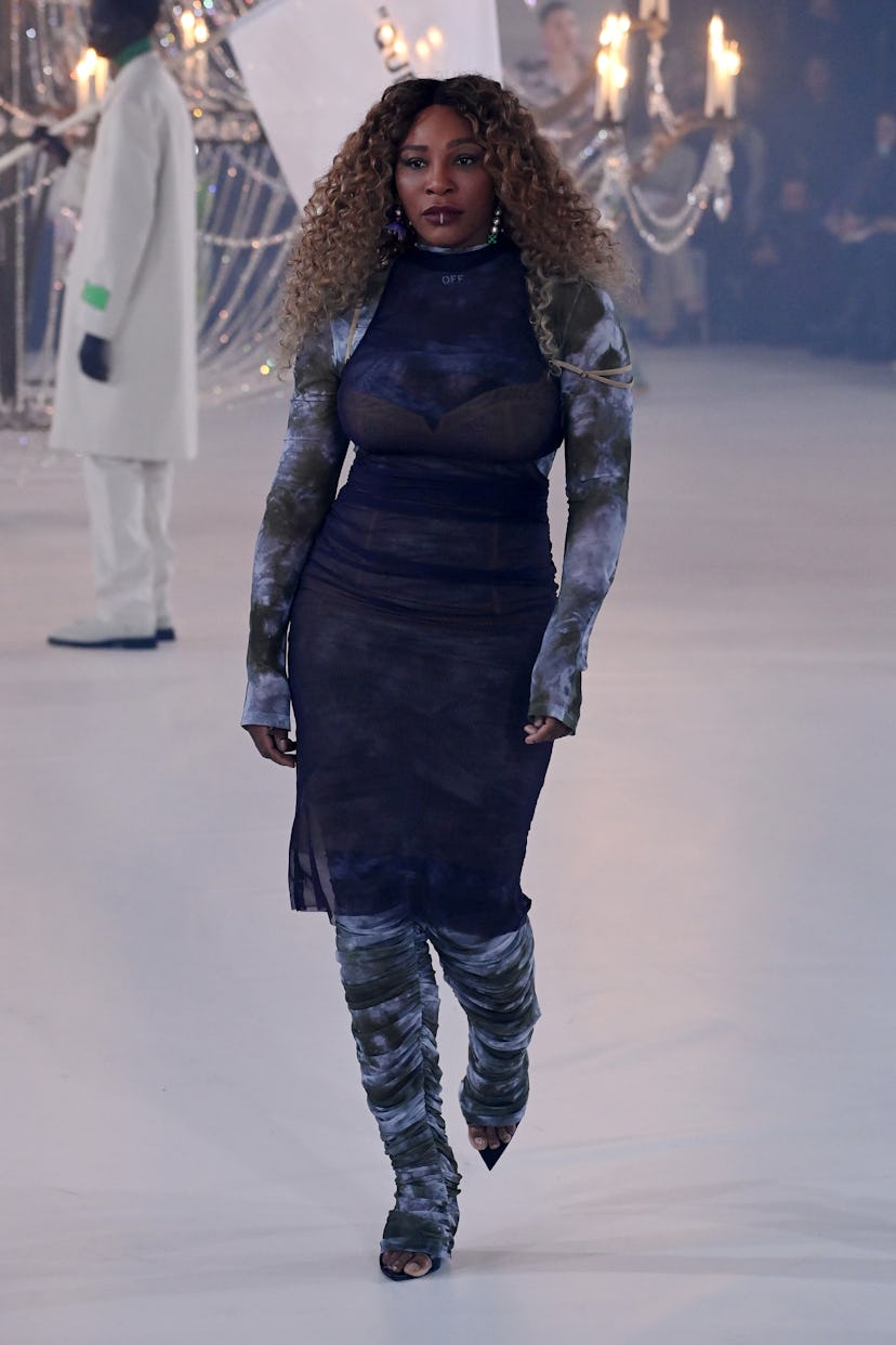 Serena Williams walking Off-White fall 2022