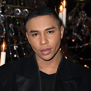 Olivier Rousteing attends Off-White's Fall/Winter 2022 runway show.