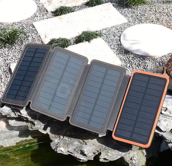 Hiluckey Outdoor Portable Solar Power Bank