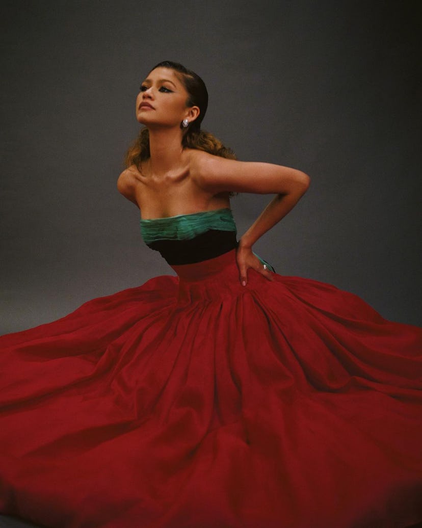 Zendaya wearing archival 1956 Balmain
