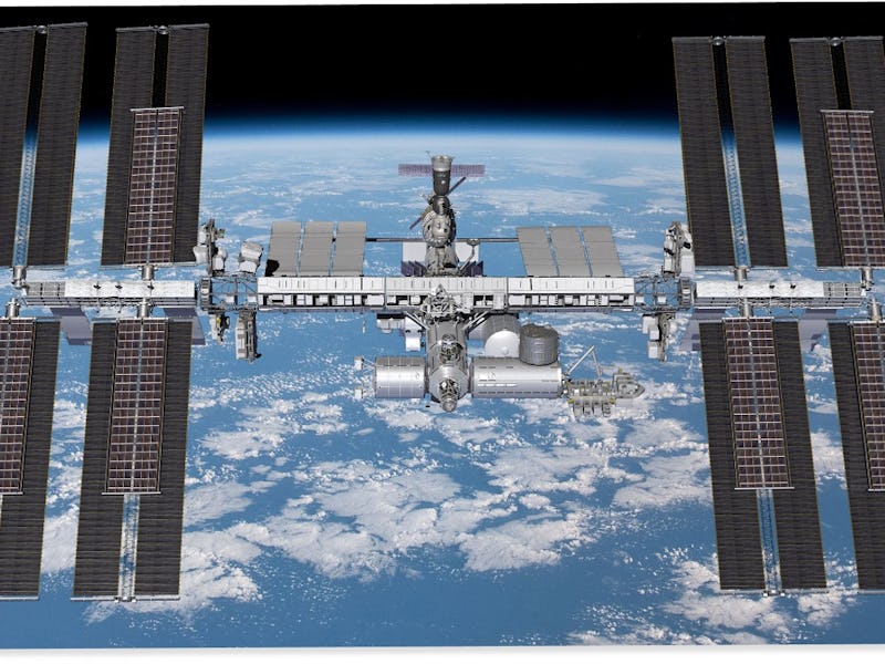 Aircraft of NASA flying above Earth