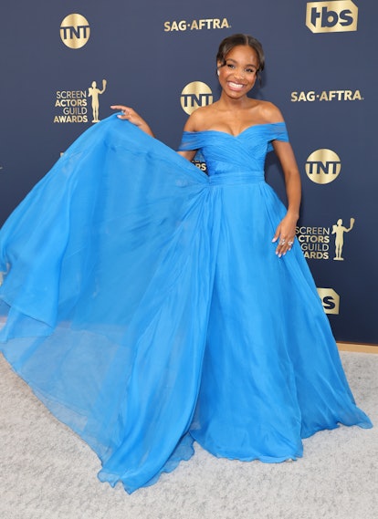 Saniyya Sidney attends the 28th Annual Screen Actors Guild Awards.
