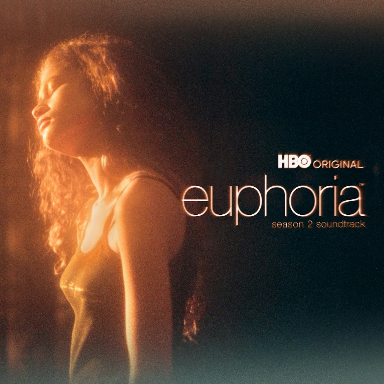 Zendaya in dark lighting posing for the cover of HBO original series Euphoria's soundtrack -  “I’m T...