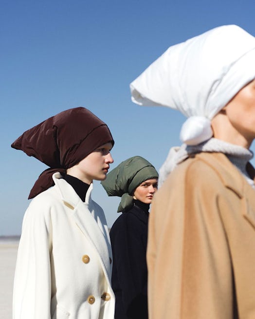 Models wearing hoods by Ienki Ienki
