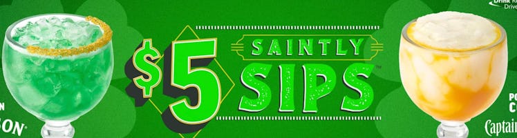 Applebees' $5 Saintly Sips are your go-to St. Patrick's Day 2022 cocktails.