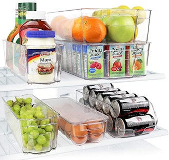 Greenco Refrigerator Organizer Bins (6-Pack)