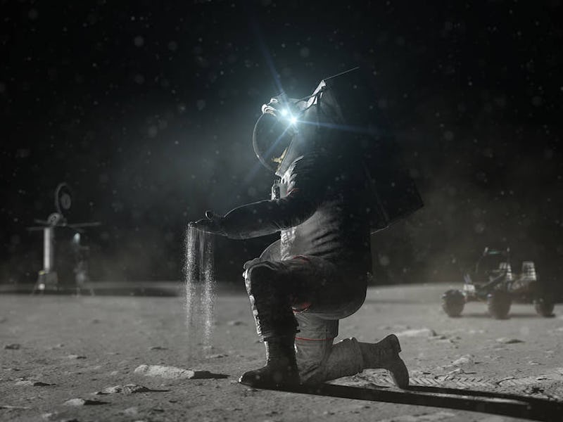 NASA astronaut on the Moon concept