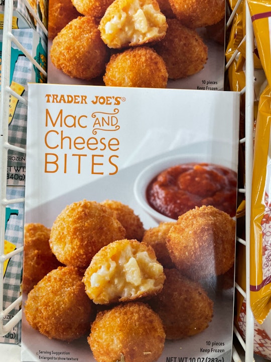 trader joe's mac and cheese bites is a great super bowl party appetizer